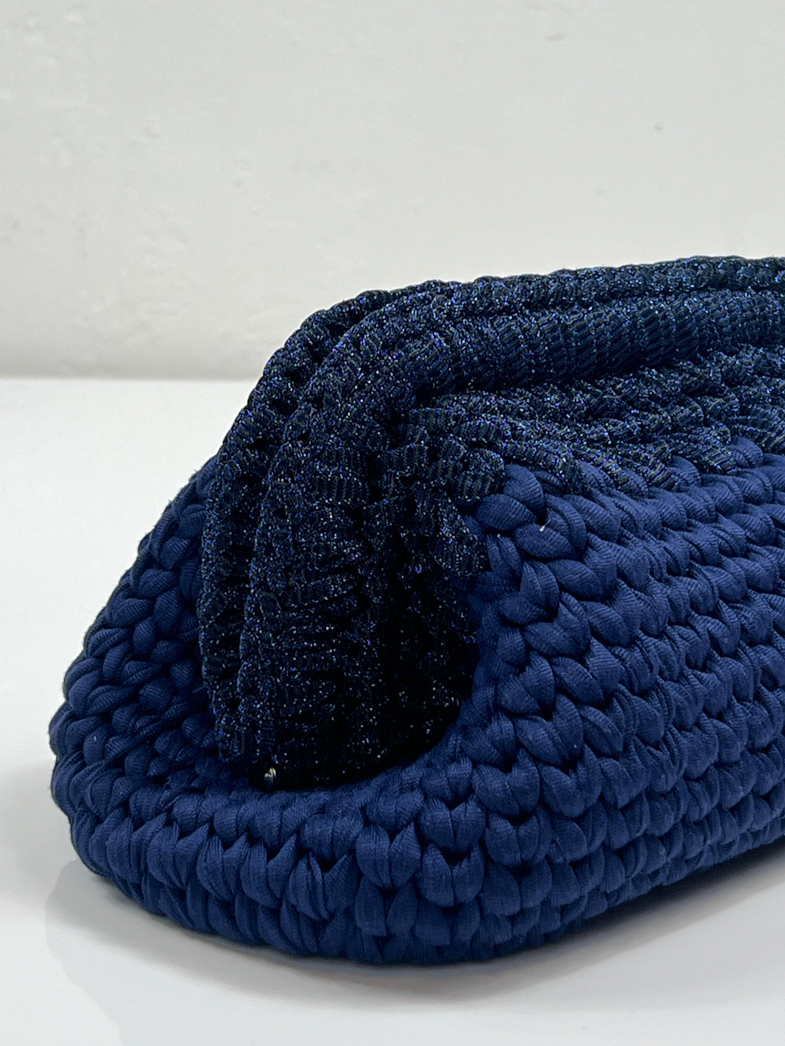 Clutch Midì Glitter - BLU NAVY