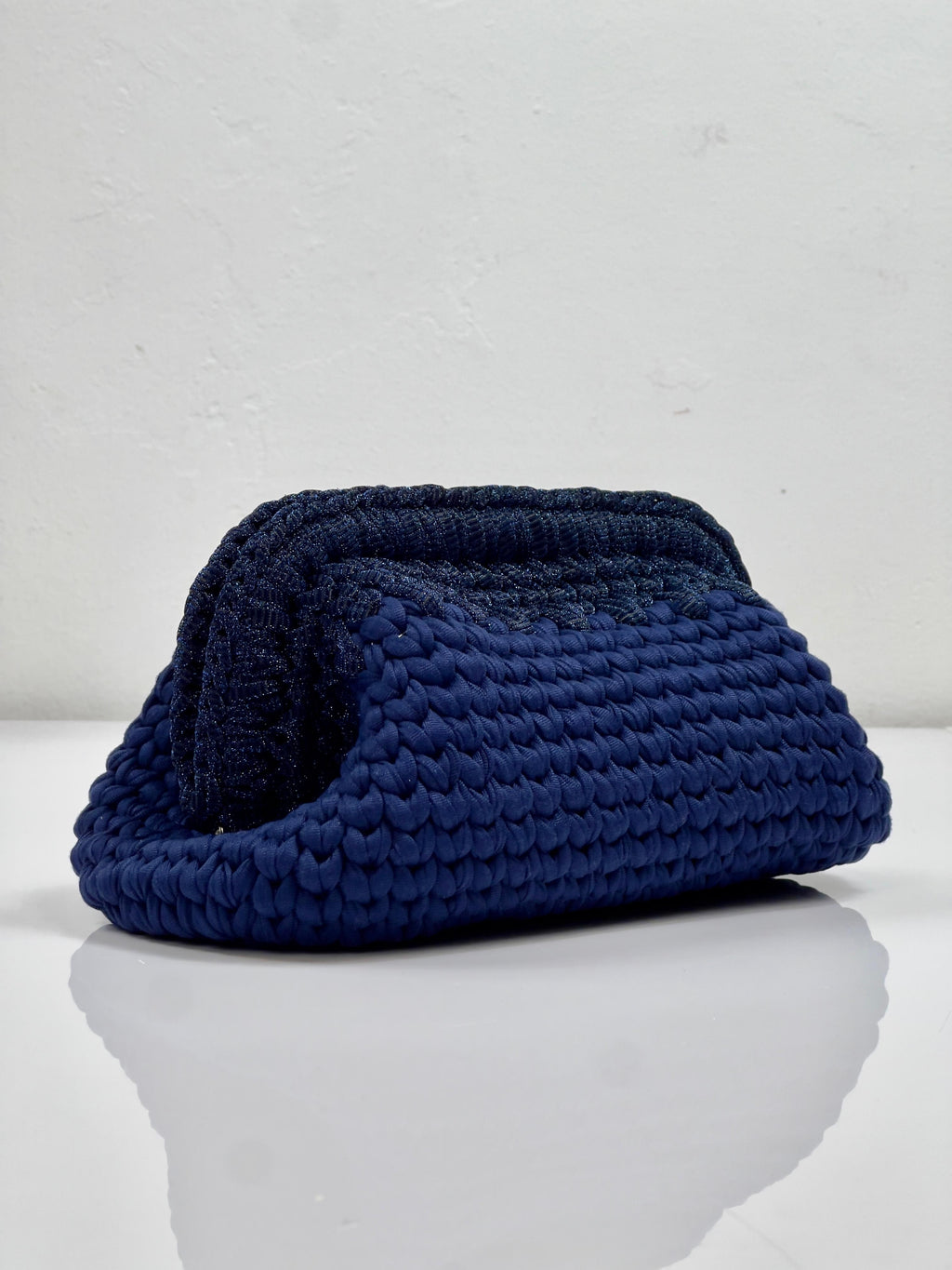 Clutch Midì Glitter - BLU NAVY