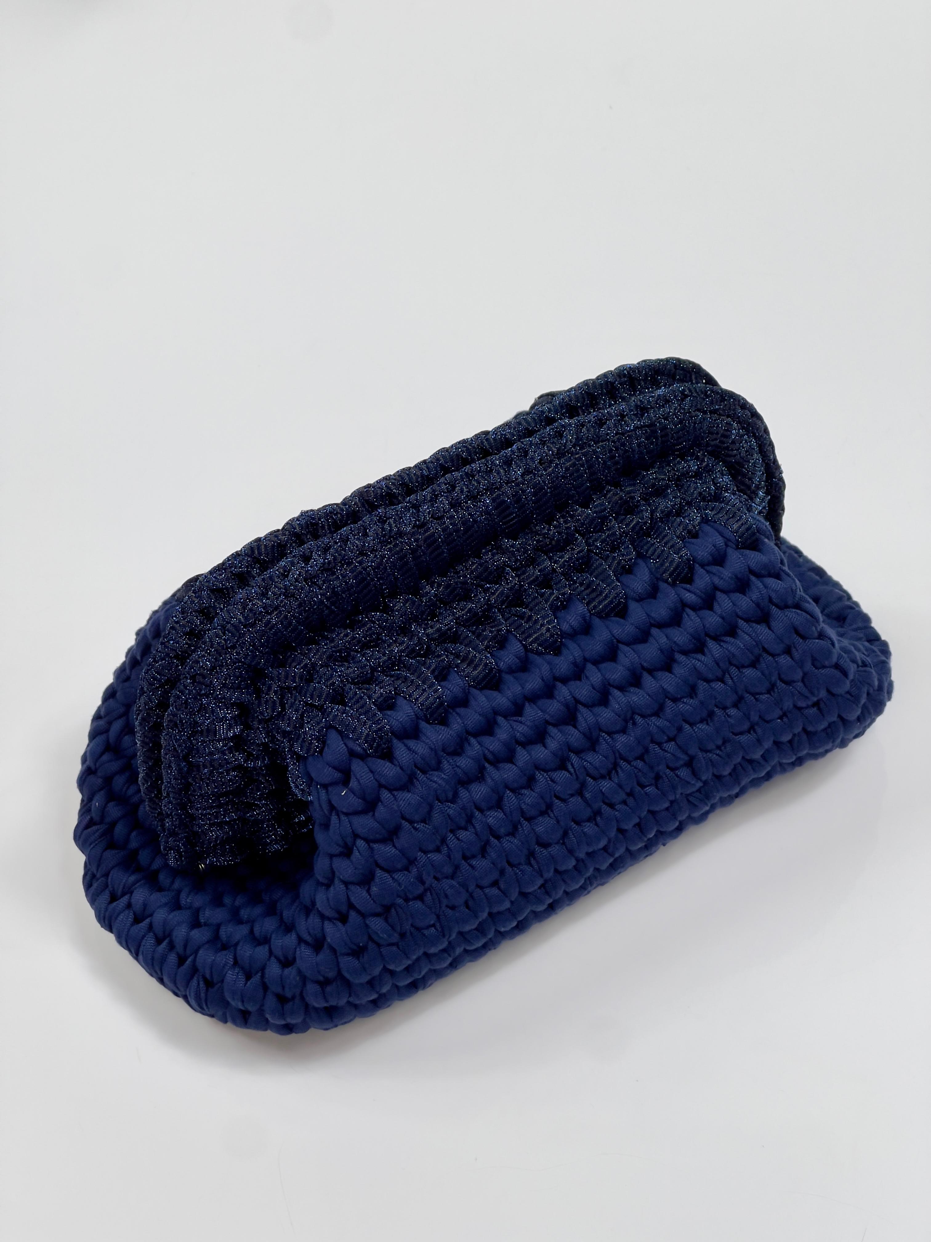 Clutch Midì Glitter - BLU NAVY